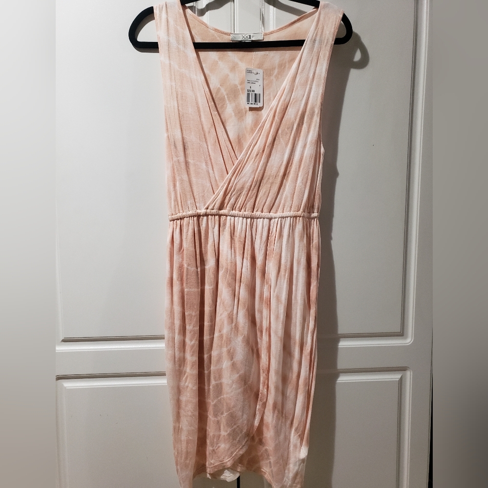 Forever 21 tie dye coral and brown dress